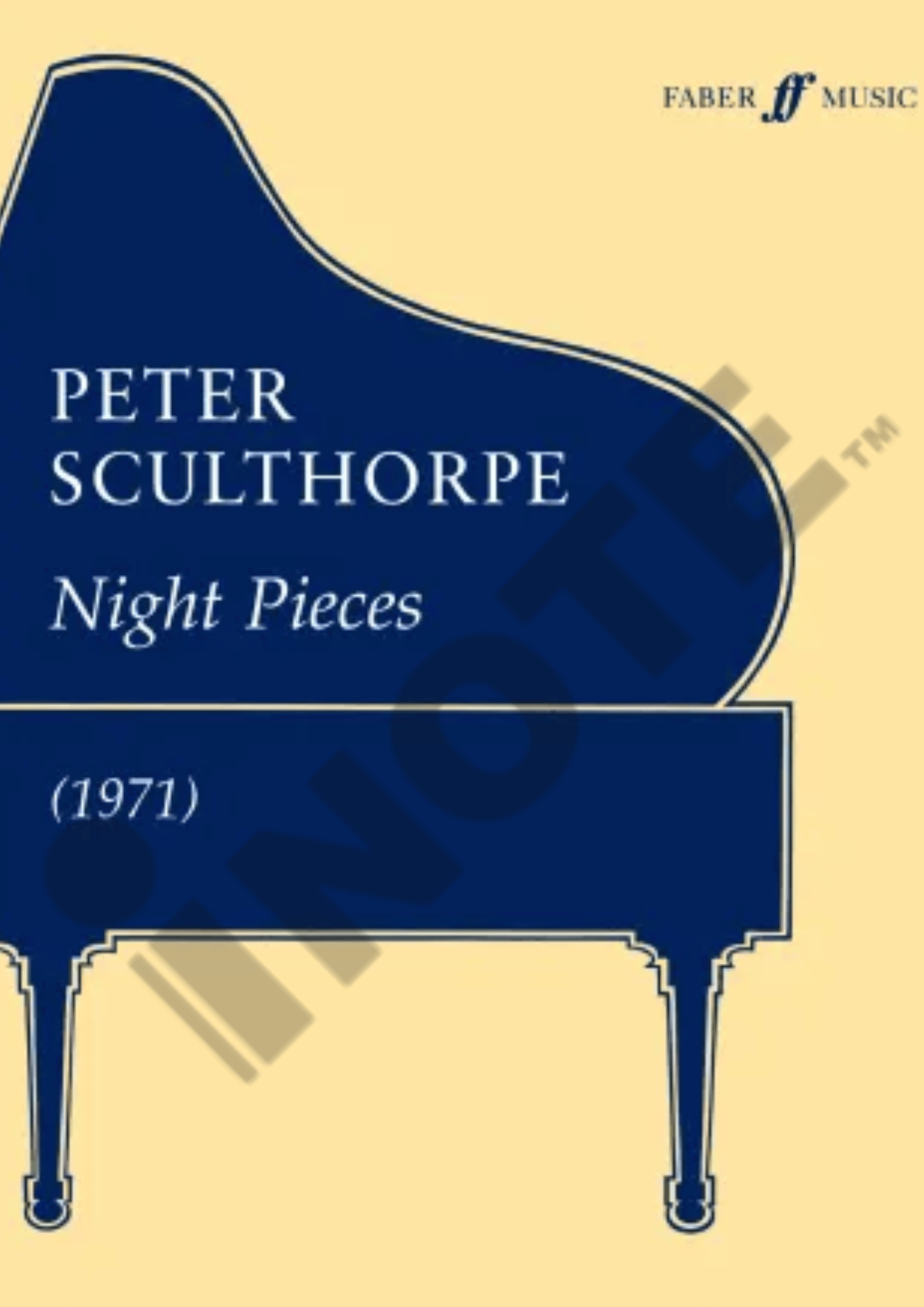Faber Music Night Pieces 1971 (Piano Solo) Peter Sculthorpe Book