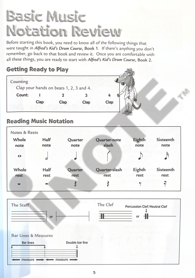 Alfred's Kid's Drum Course 2 The Easiest Drum Method Ever! Drum Book