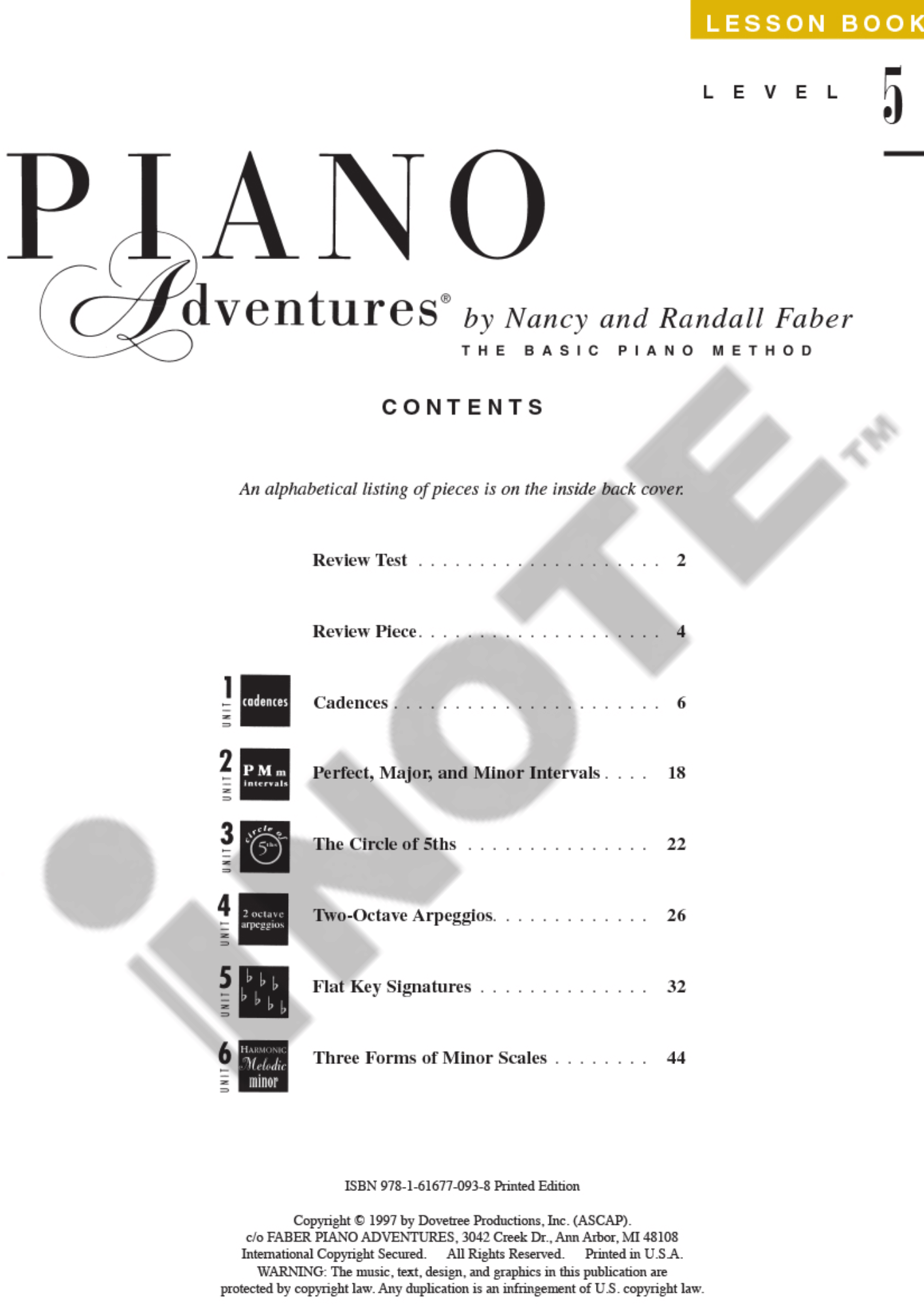 Faber Piano Adventures® Level 5 Lesson Book