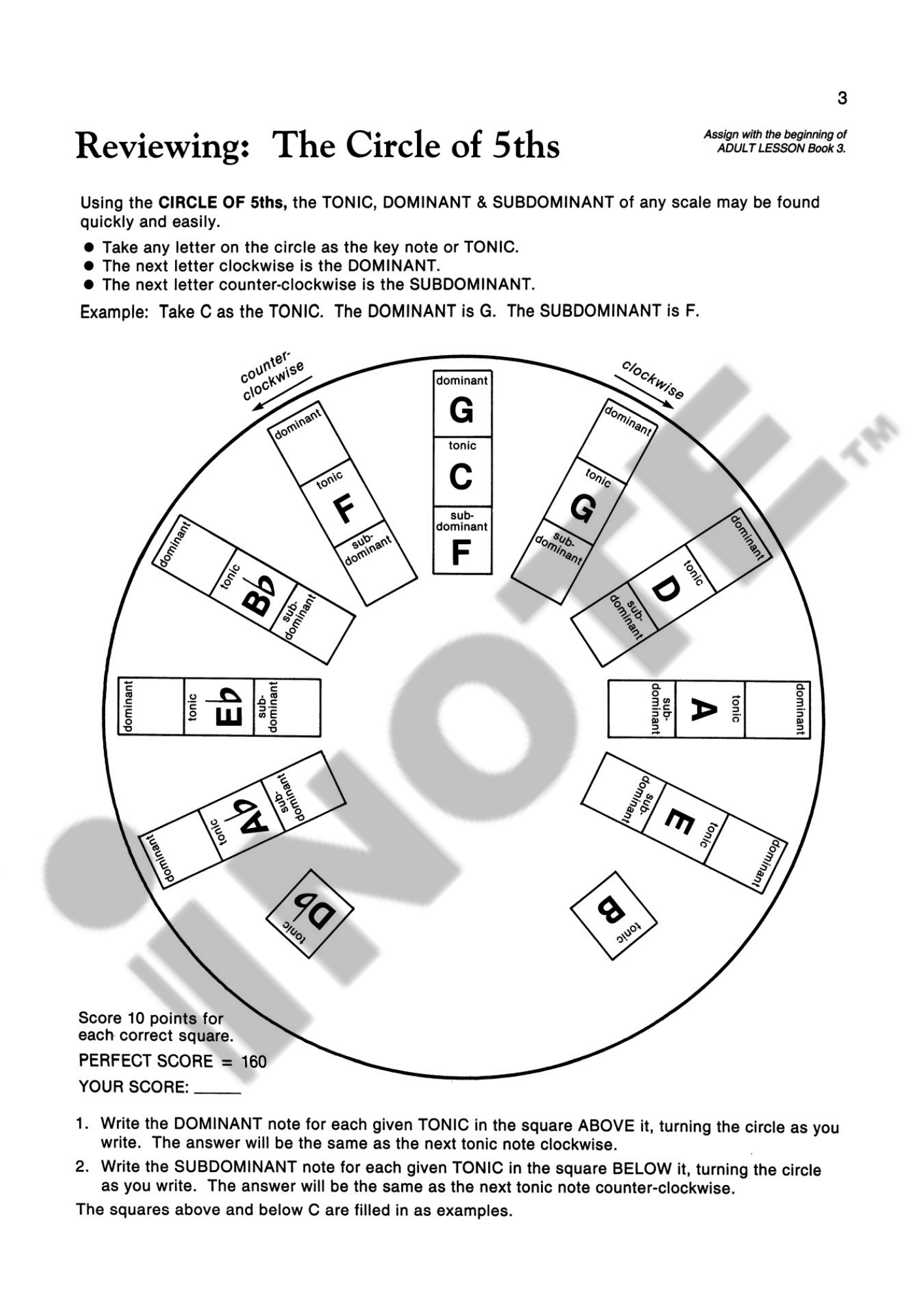 Alfred's Basic Adult Piano Course: Theory Book 3