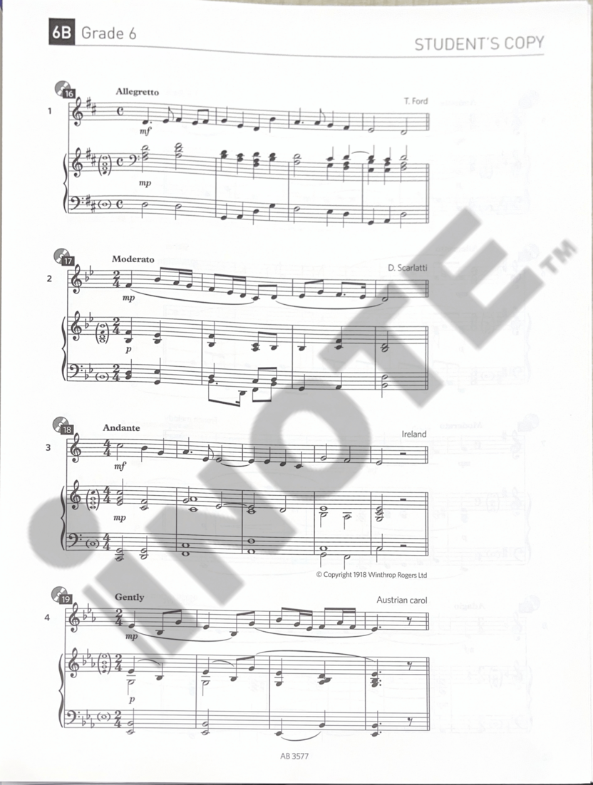 ABRSM Grade 6 Specimen Aural Tests from 2011 with CD and Answers Book