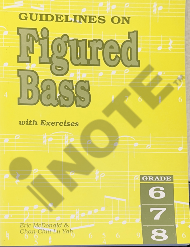 Rhythm MP Guidelines on Figured Bass with Exercises Grade 6-8 Music Theory Book