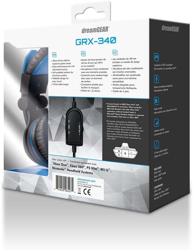Headset GRX-340 Dreamgear Playstation 4 e Xbox One / Series X/S