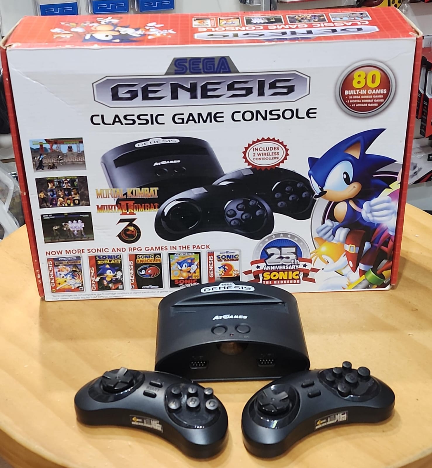 Sega Genesis Clássic Game Console com 80 Jogos na Memória