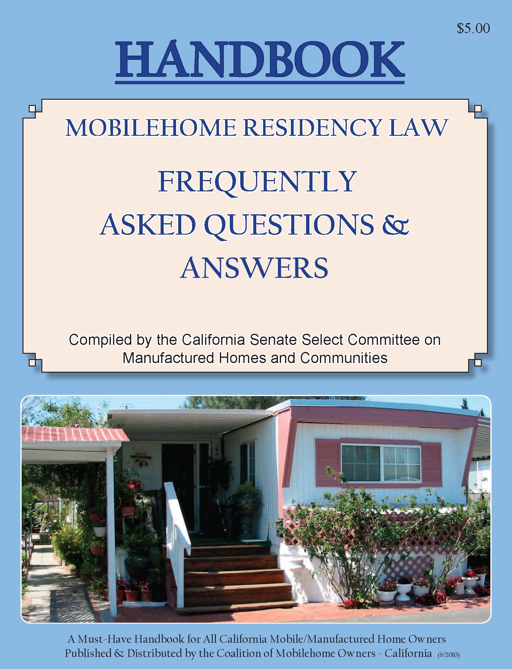 HANDBOOK - Mobilehome Residency Law (MRL)