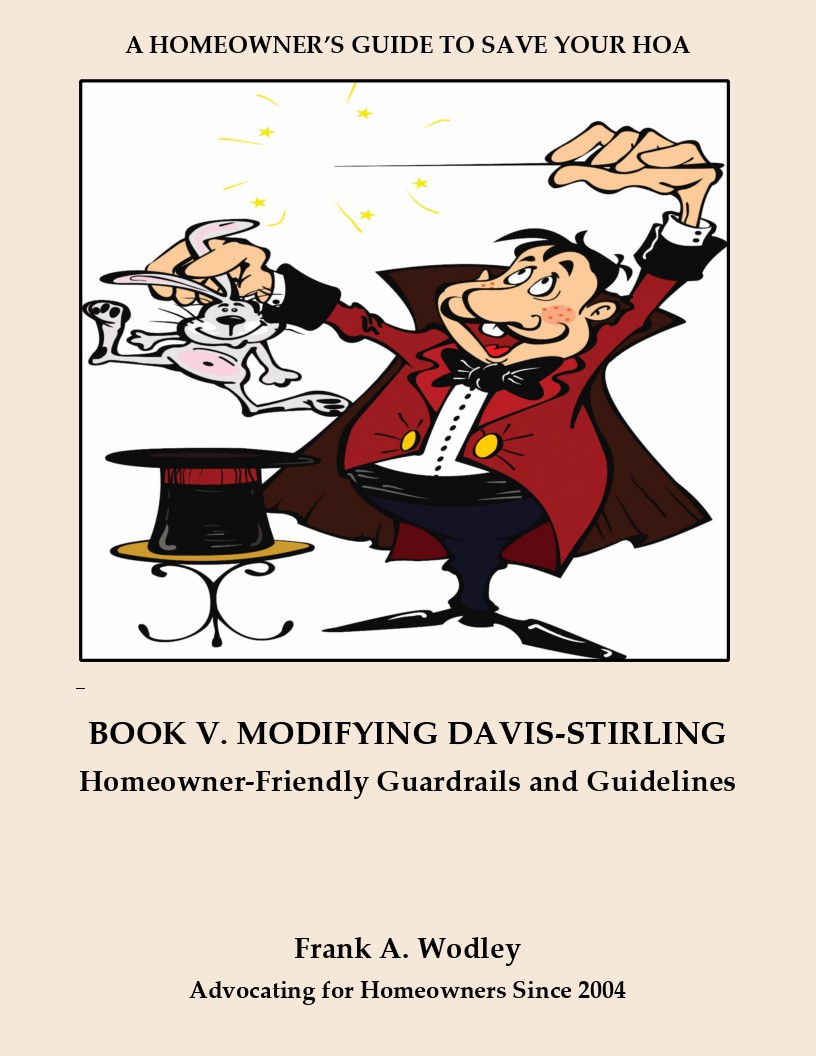 Book V. Modifying Davis-Stirling