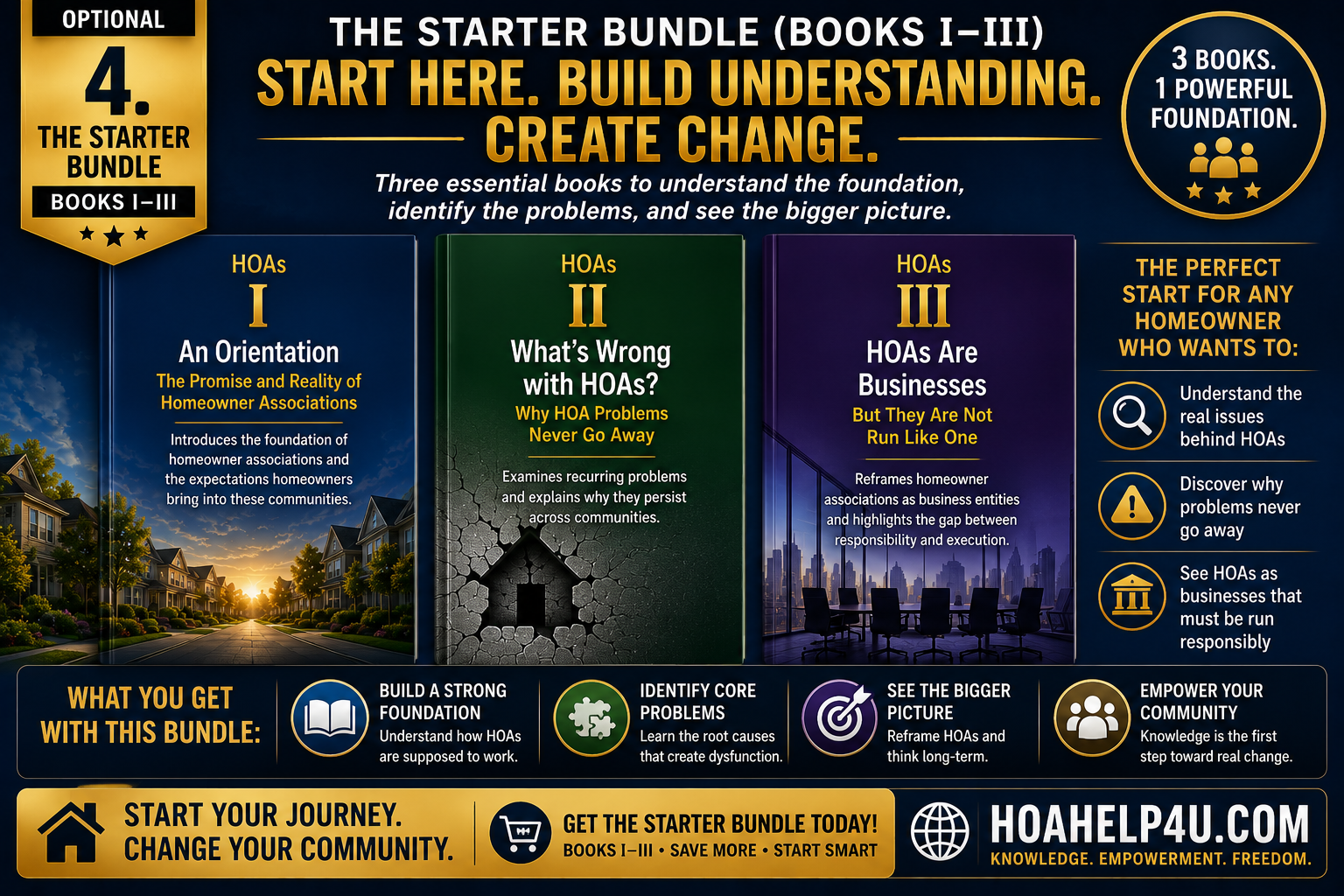 4. Optional: The Starter Bundle (Books I–III). Save: $15