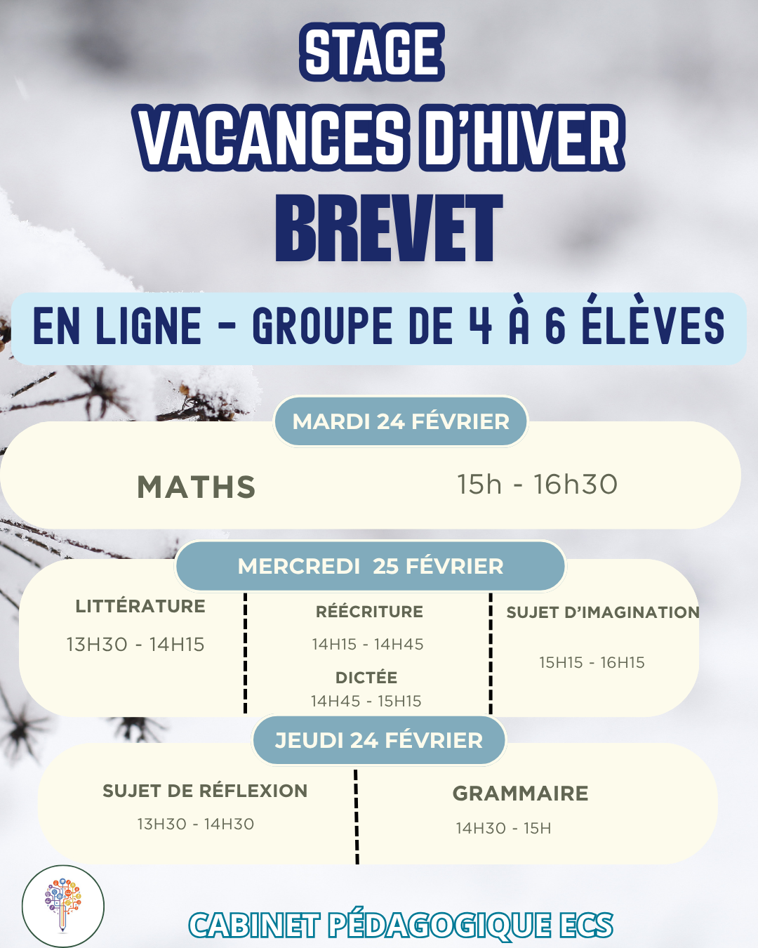 Stage BREVET - Français et/ou Maths