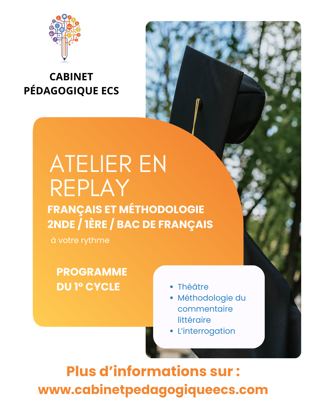 Atelier LYCÉE (2NDE/1ÈRE/BAC) - Français et Méthodologie - EN REPLAY/ À VOTRE RYTHME