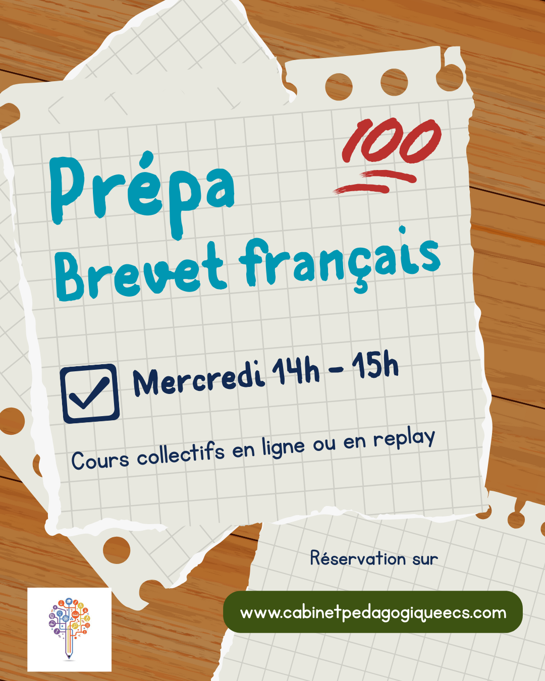 Atelier Prépa BREVET - FRANÇAIS (septembre/octobre) En LIGNE OU EN REPLAY