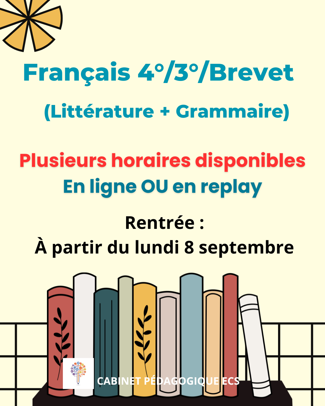 Atelier COLLÈGE (4°/3°/Brevet) - FRANÇAIS : Littérature + Grammaire - EN LIGNE ou EN REPLAY