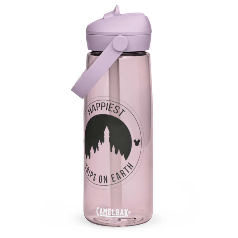 Flip straw water bottle