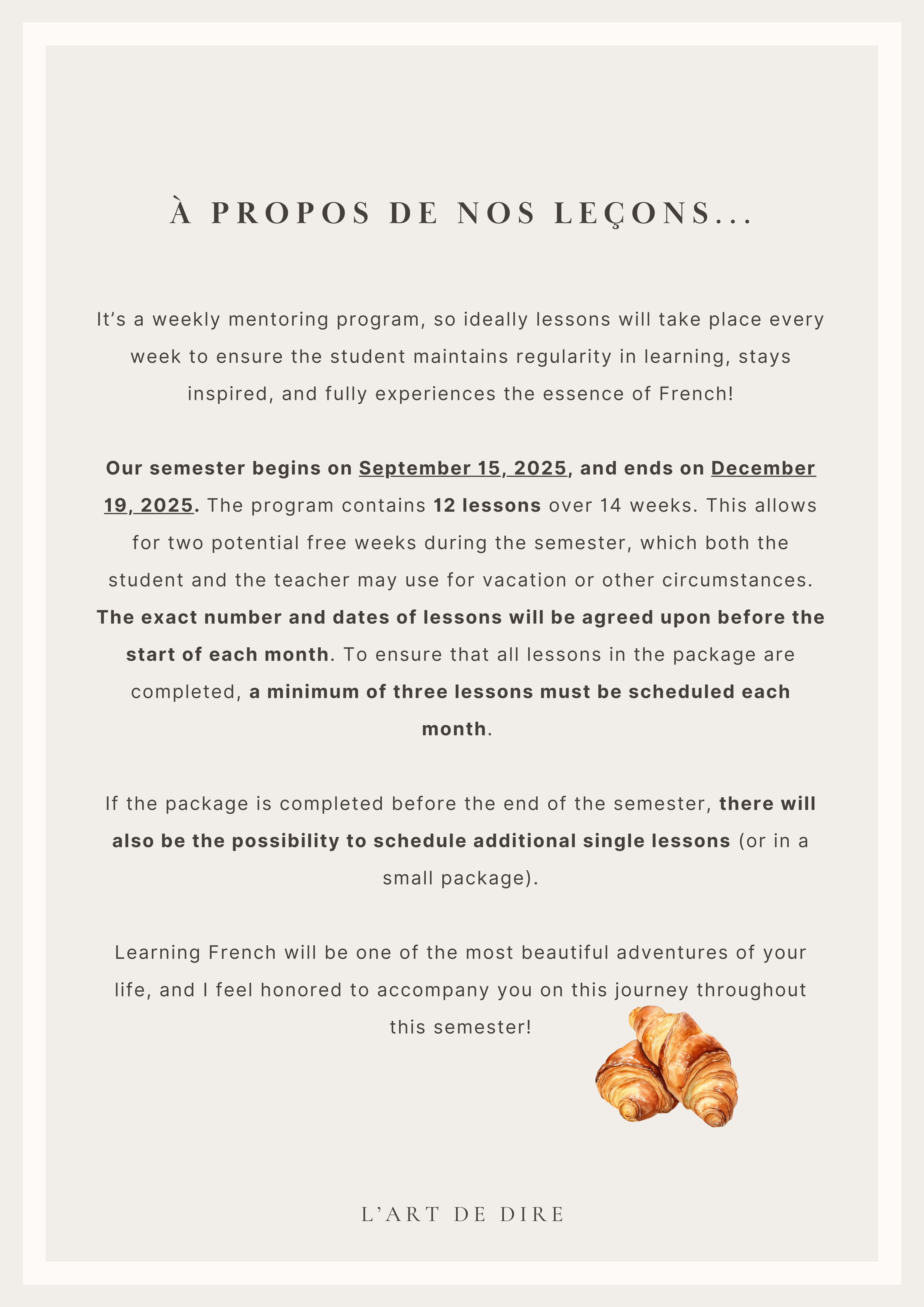 Pack de cours : AUTOMNE (12 leçons)