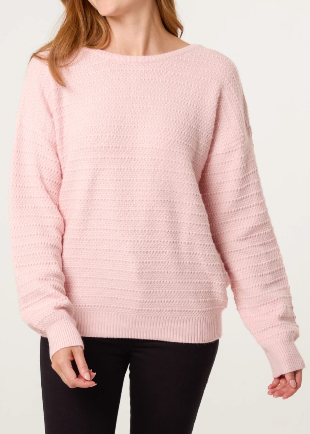 Light Pink Textured Sweater