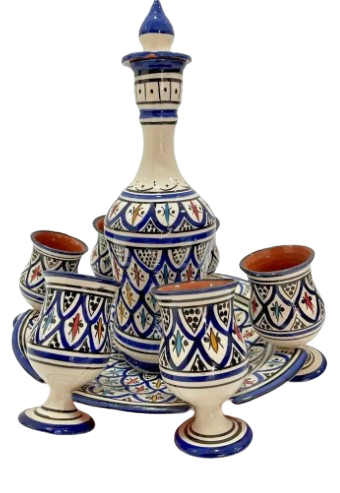 Hand-Painted Ceramic Tea Set