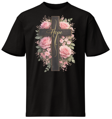 Faith & Hope Floral Cross T-Shirt 🌸 | Stylish Christian Graphic Tee | Inspirational Streetwear