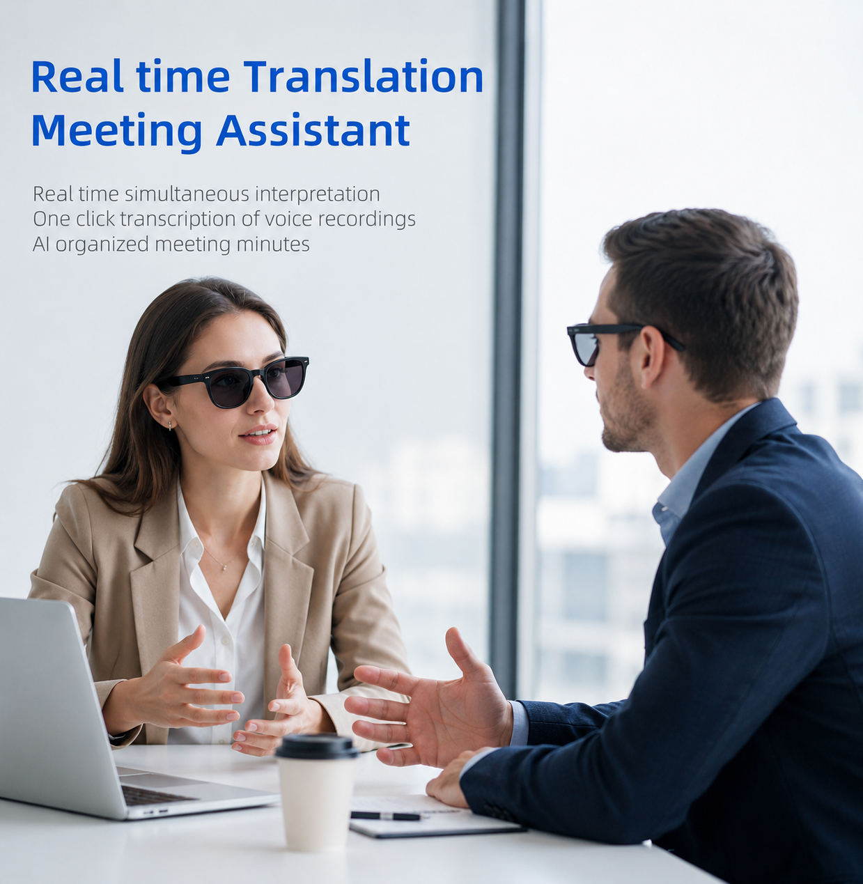 2026 New AI Smart Glasses AI Translation 8MP HD Camera 4K Shooting Image Conversation Recording Listening To Music Smart Glasses