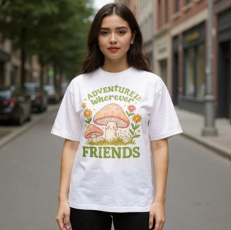 Unisex organic oversized high neck t-shirt