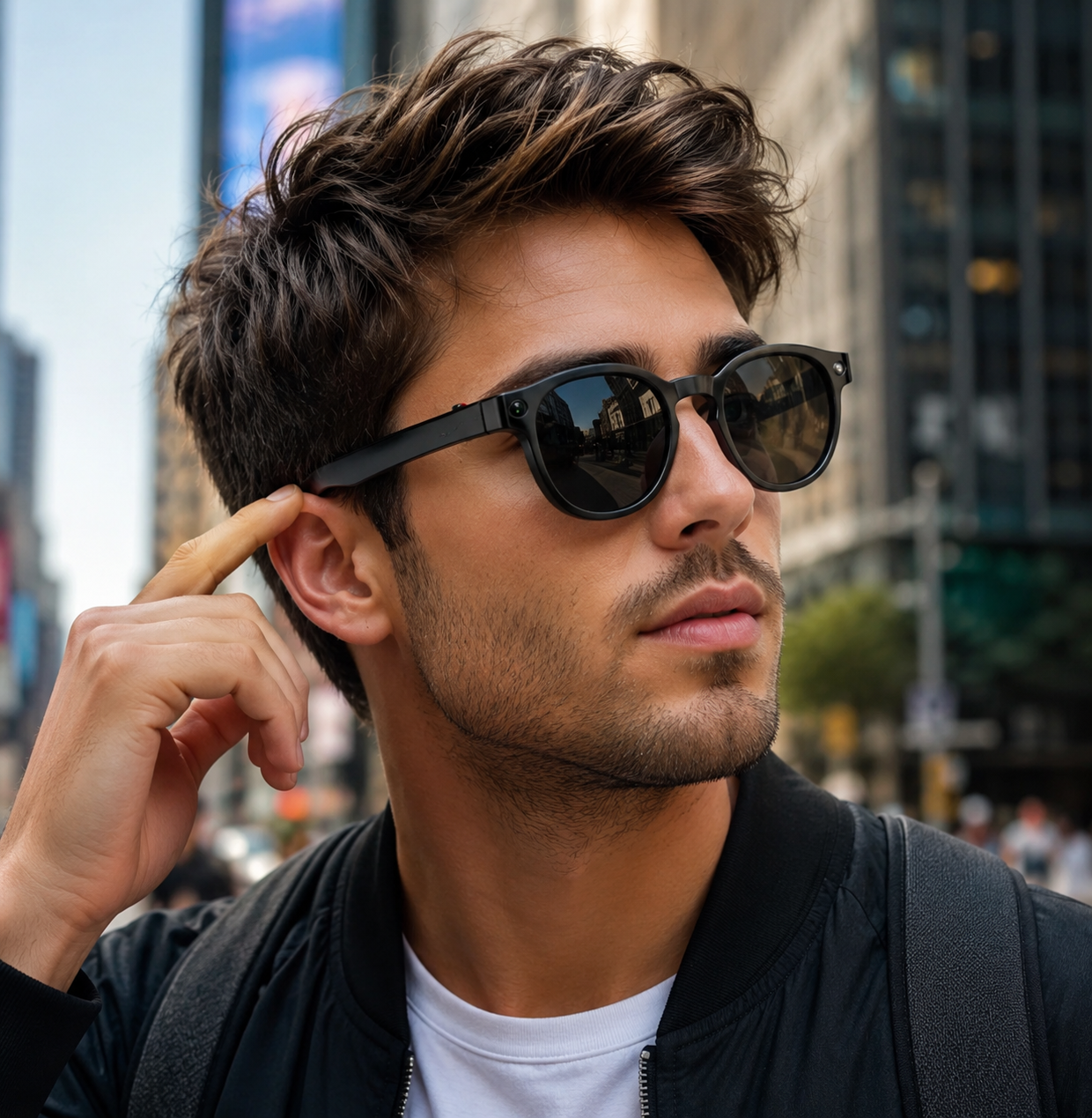 2026 New AI Smart Glasses AI Translation 8MP HD Camera 4K Shooting Image Conversation Recording Listening To Music Smart Glasses