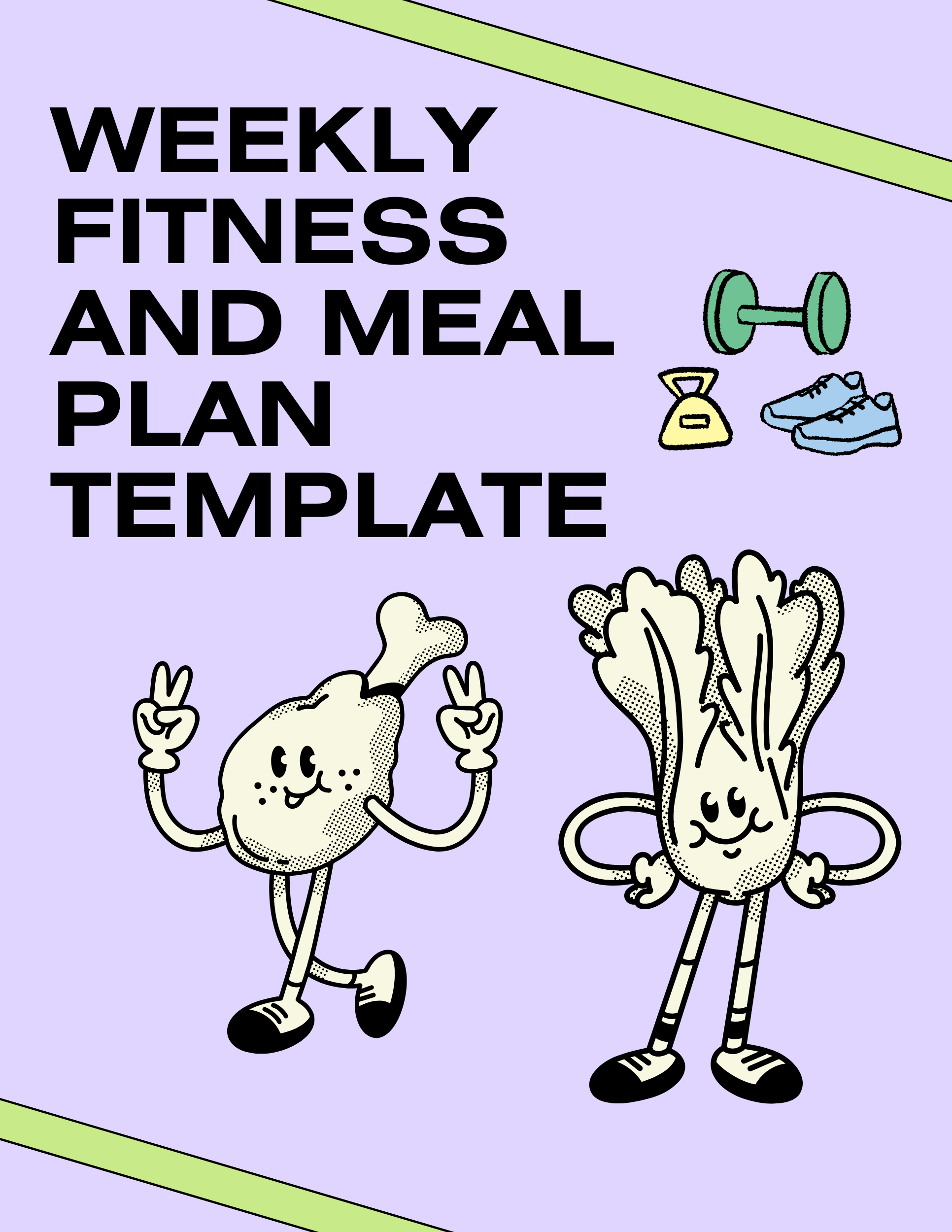 Weekly Fitness and Meal Plan Template