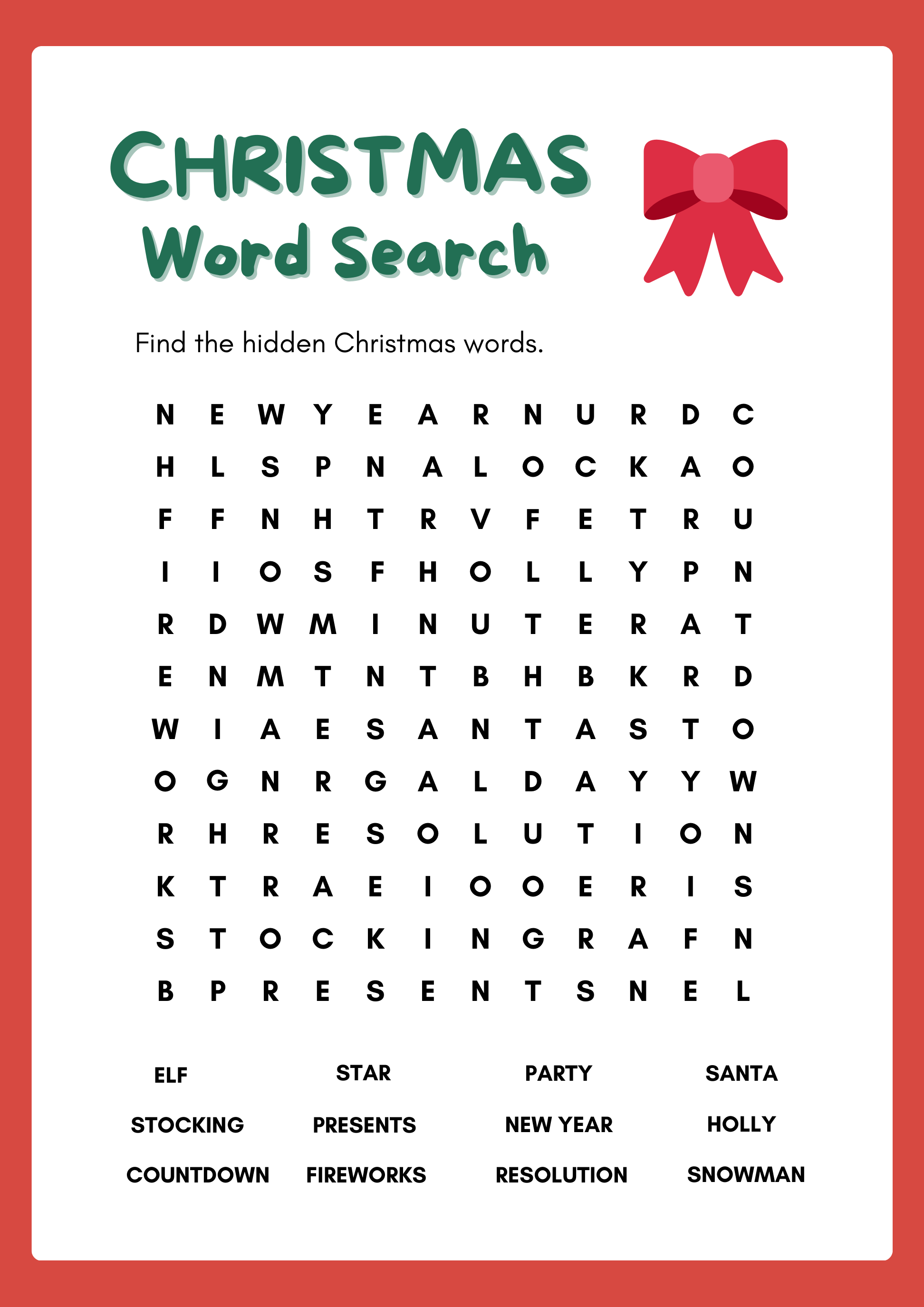 Christmas Activity Book Printable for Kids | Holiday Worksheets PDF