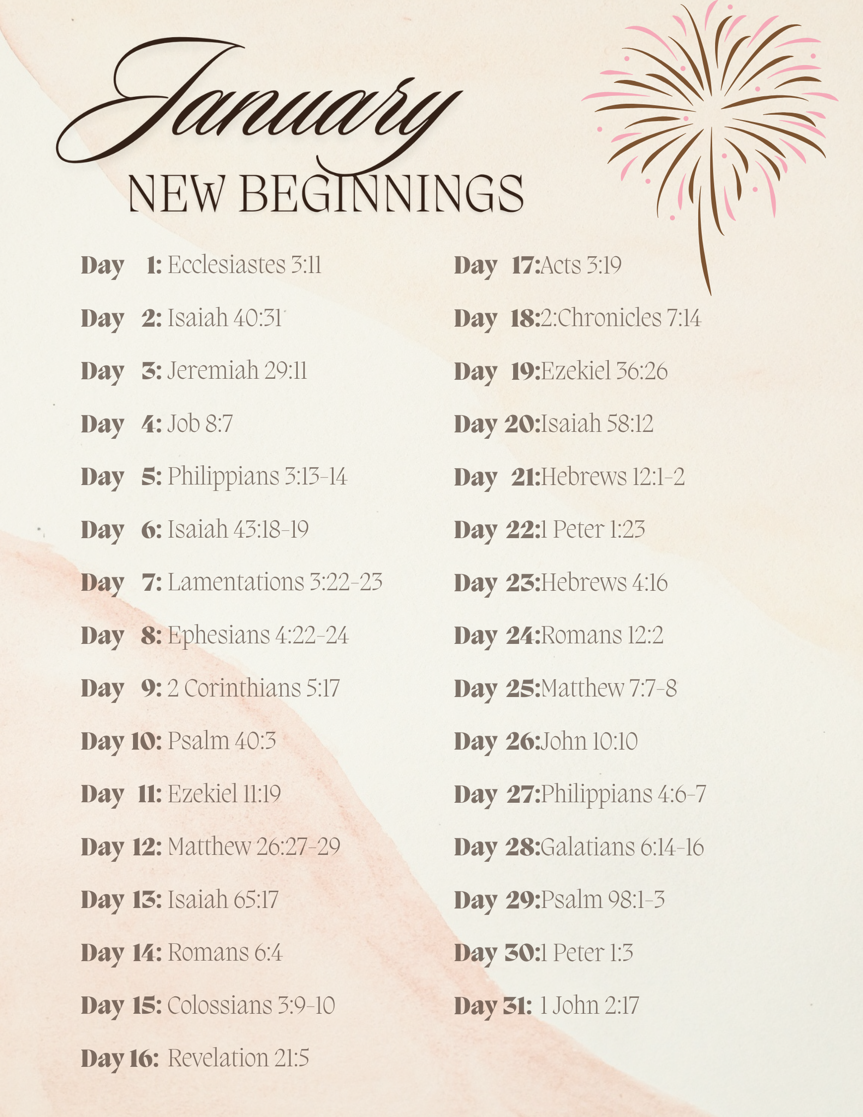 2026 Bible Study Journal Printable