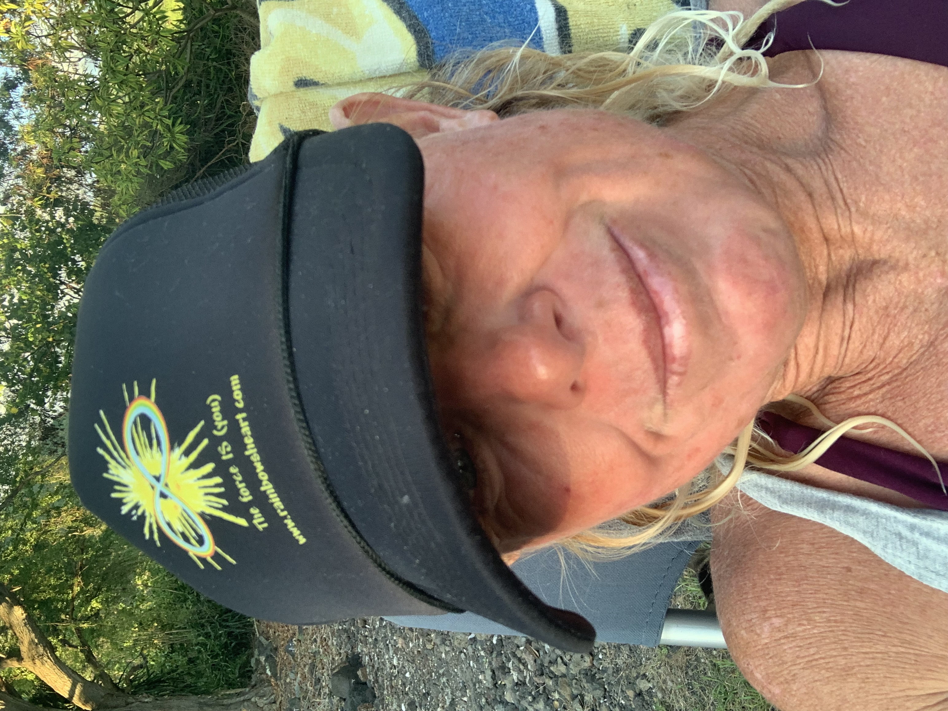 Trucker hat with Rainbow infinity 