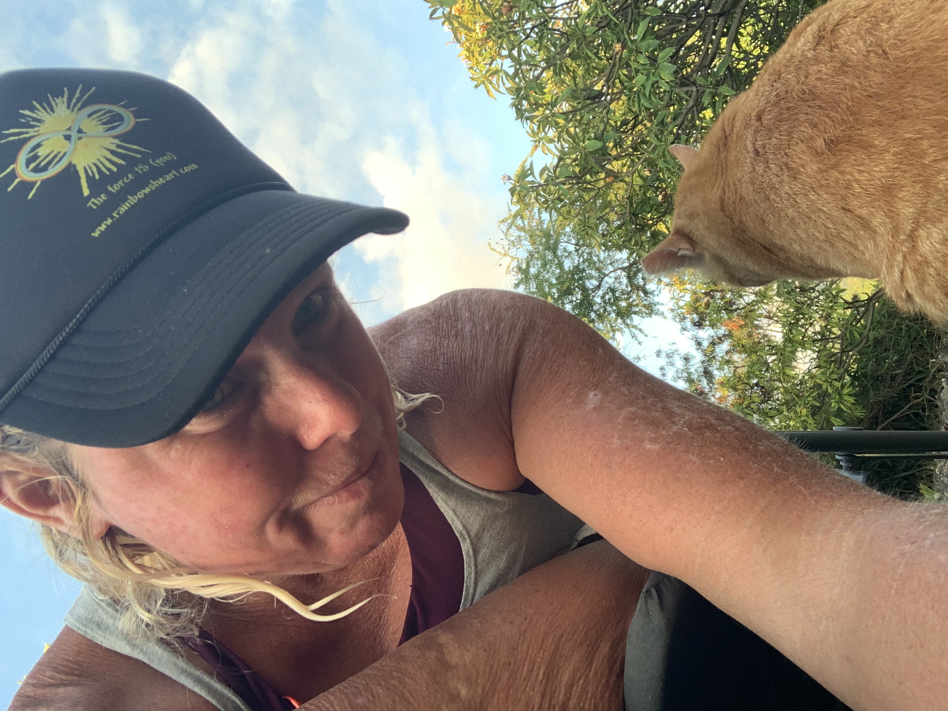 Trucker hat with Rainbow infinity 