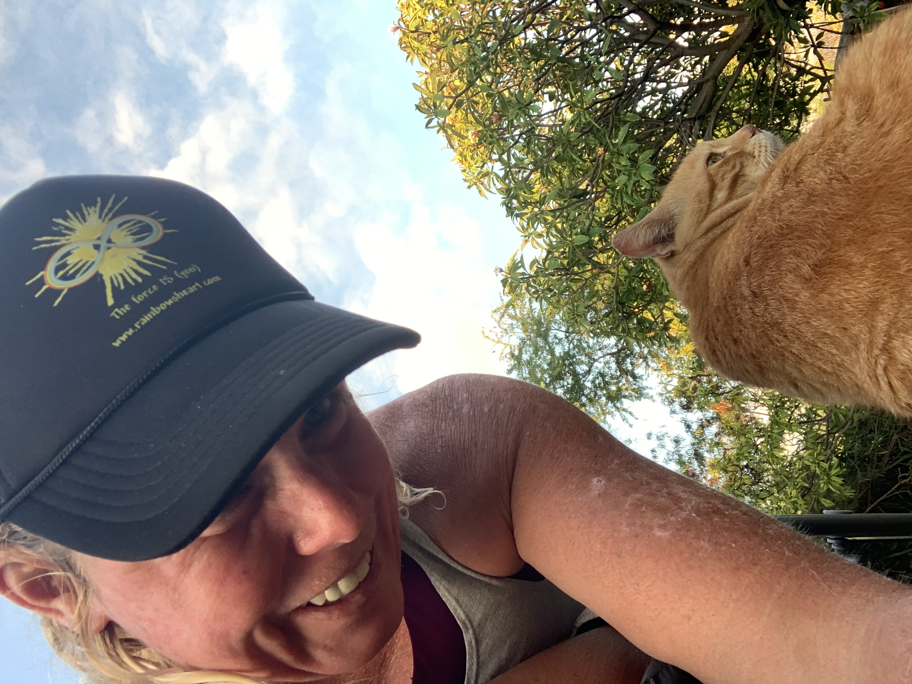 Trucker hat with Rainbow infinity 