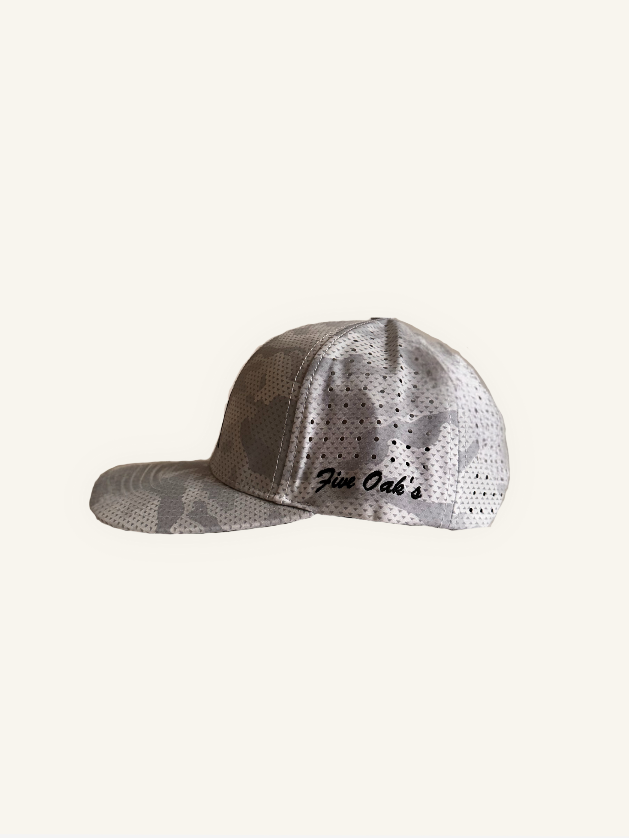 White Camo Performance Golf Hat