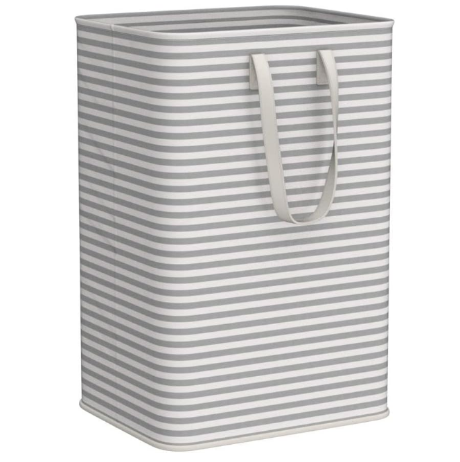 2 Pack Laundry Hamper Large Collapsible Laundry Baskets, Freestanding Waterproof Clothes Hamper with Easy Carry Handles in Laundry Room Bedroom Bathroom College Dorm for Adults, Grey, 2 x 80L