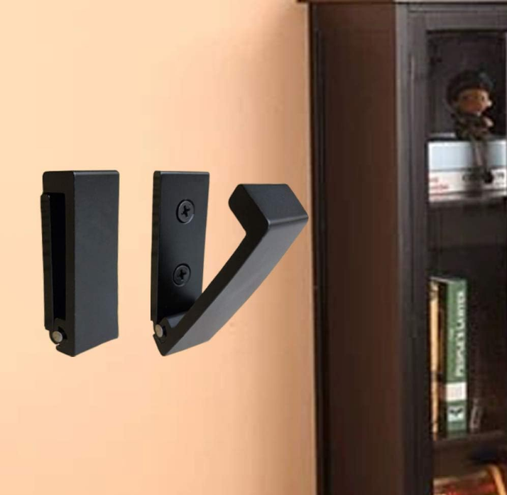 Folding Coat Hooks, 5Pcs Wall Hooks for Hanging Coat Towel Hooks Hardware Heavy Duty Aluminum Alloy Headphone Holder No Rust Wall Mounted with Screws for Bags Fitness Equipment