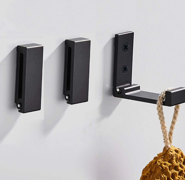 Folding Coat Hooks, 5Pcs Wall Hooks for Hanging Coat Towel Hooks Hardware Heavy Duty Aluminum Alloy Headphone Holder No Rust Wall Mounted with Screws for Bags Fitness Equipment
