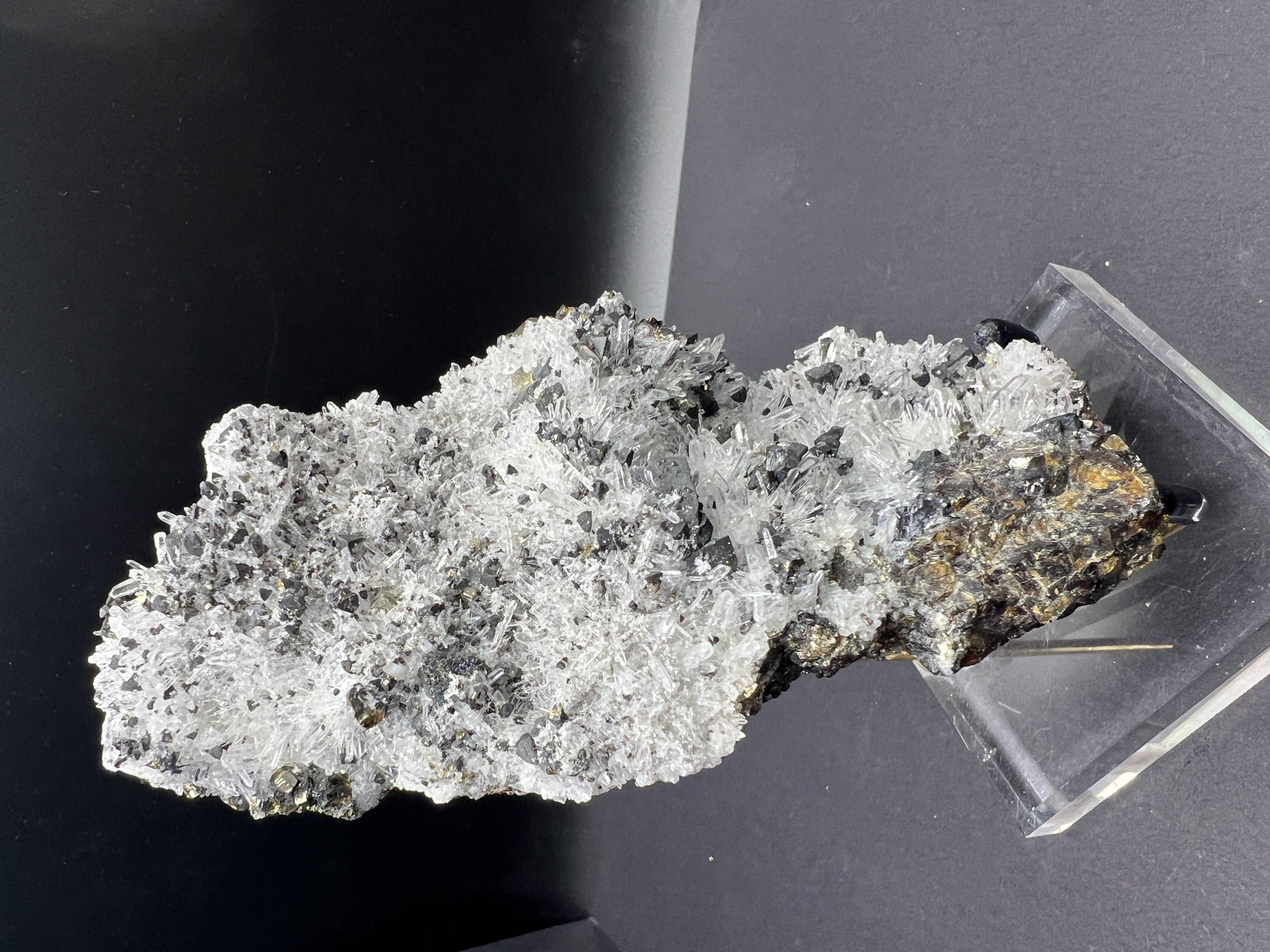 Sphalerite with Quartz & Pyrite — Huaron Mine, Peru