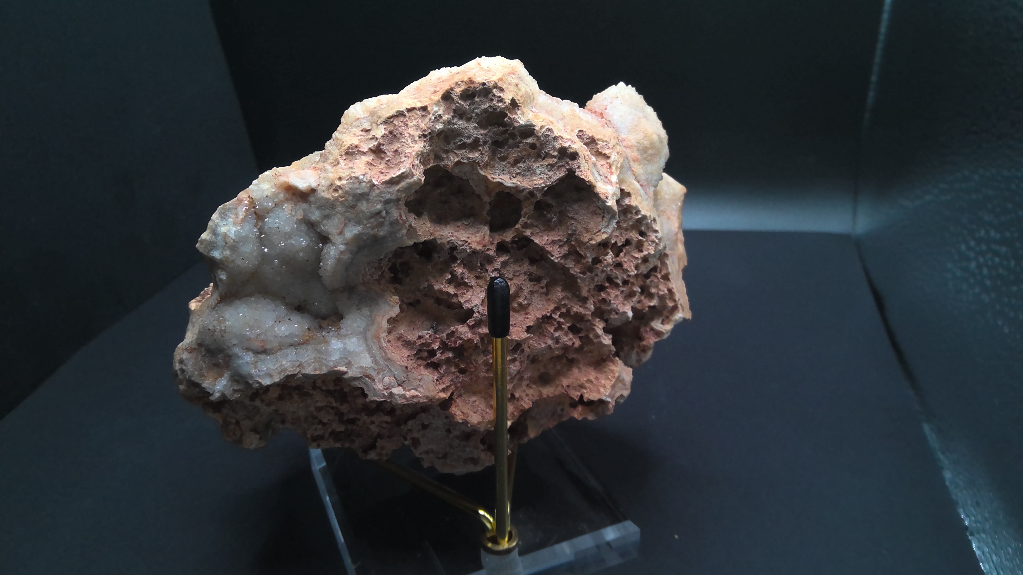 Missouri Quartz with Agate Banding on Limestone Matrix