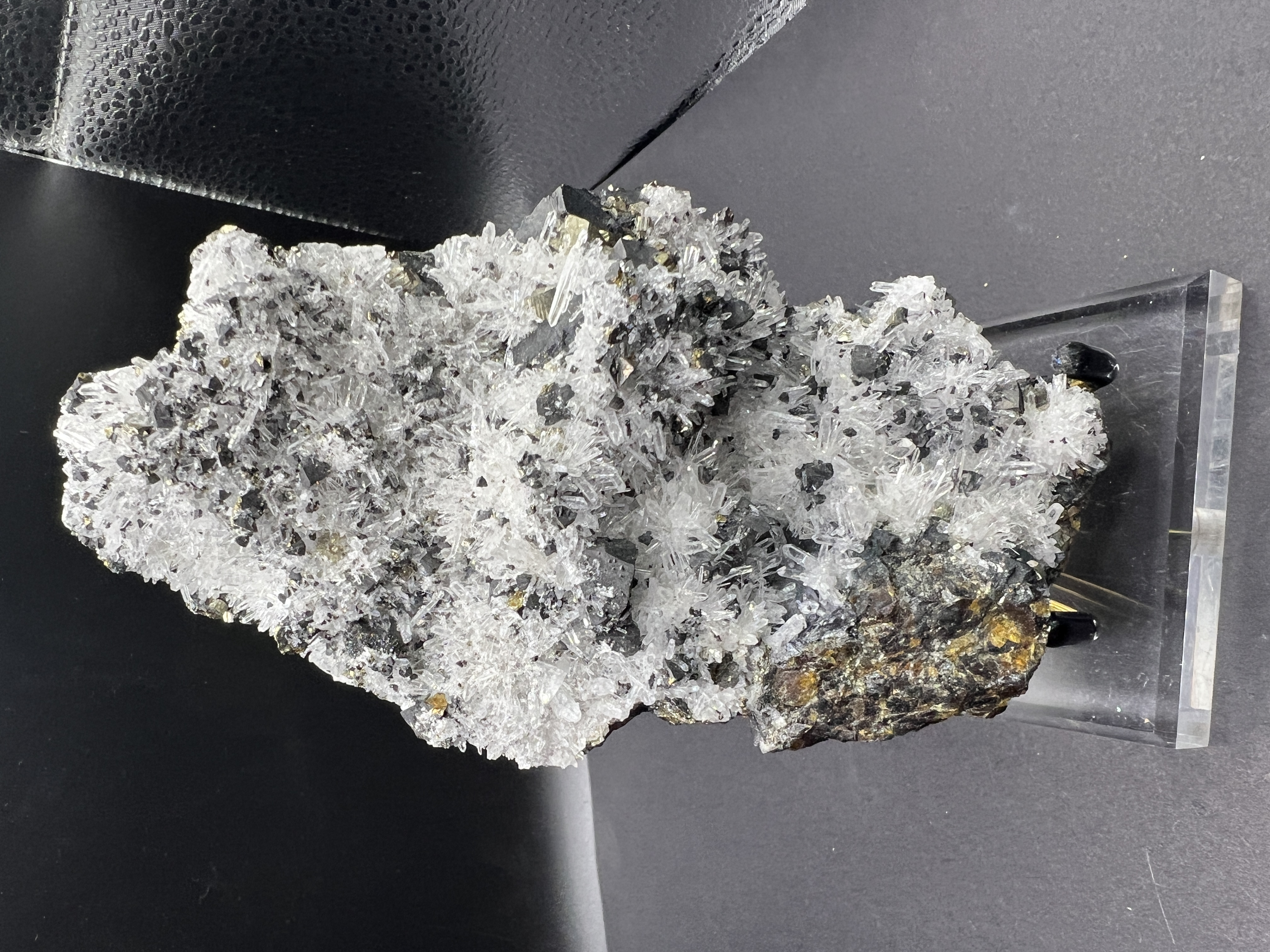 Sphalerite with Quartz & Pyrite — Huaron Mine, Peru