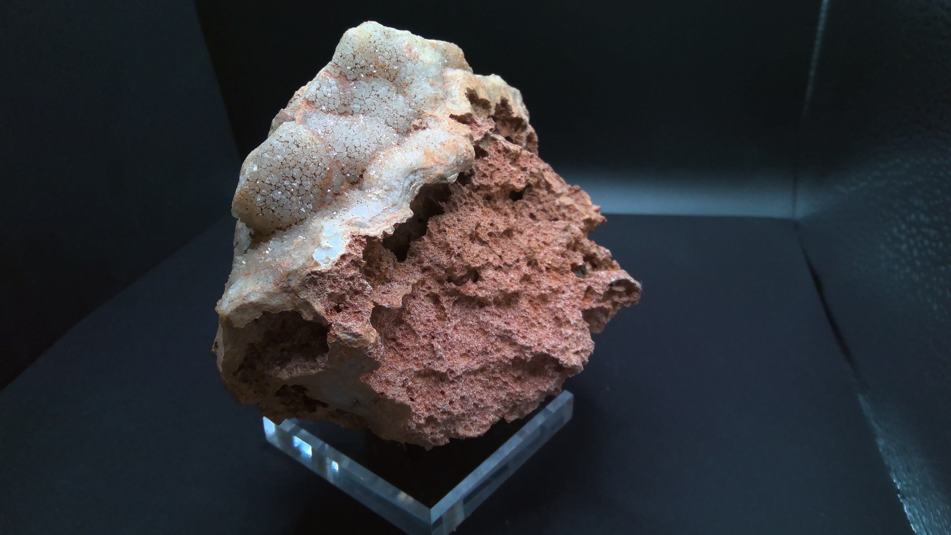 Missouri Quartz with Agate Banding on Limestone Matrix