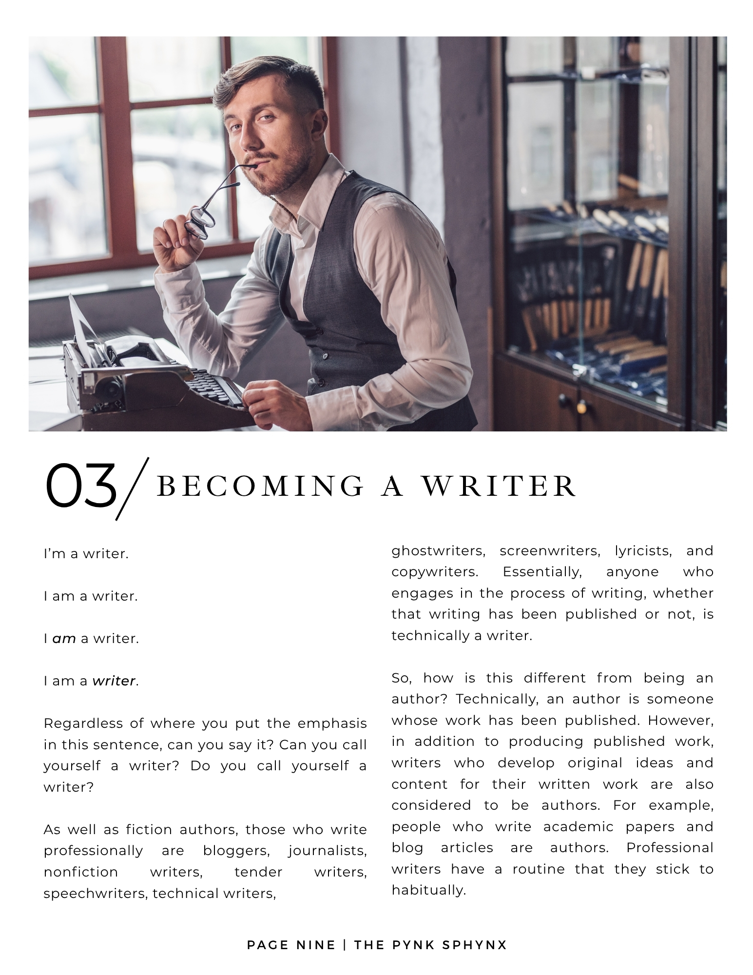 So, You Want To Be A Writer?