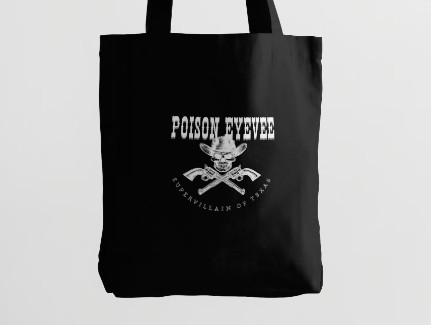 BLACK - "SUPERVILLAIN OF TEXAS" - TOTE BAG
