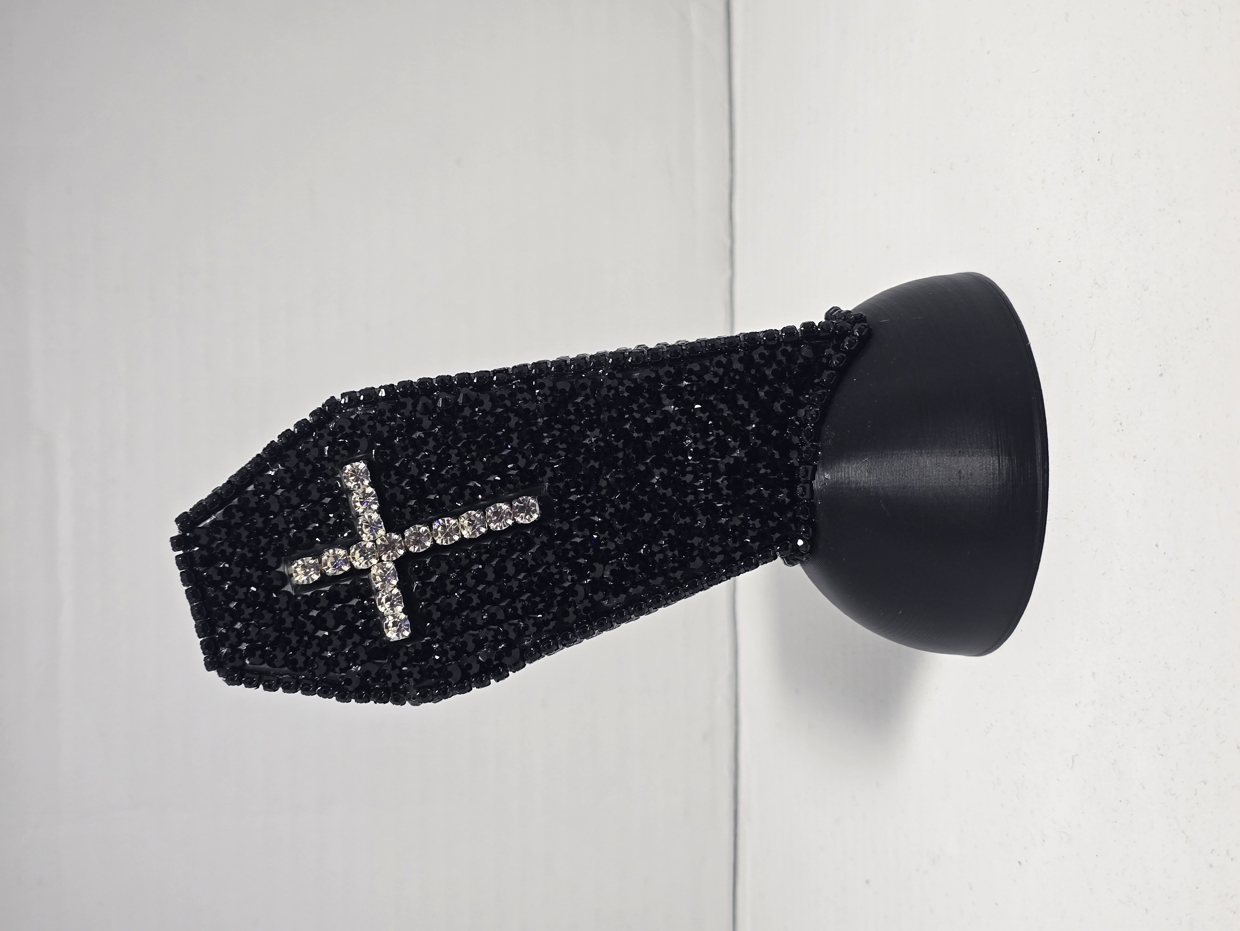 Medium Black Coffin-Shaped Decorative Piece