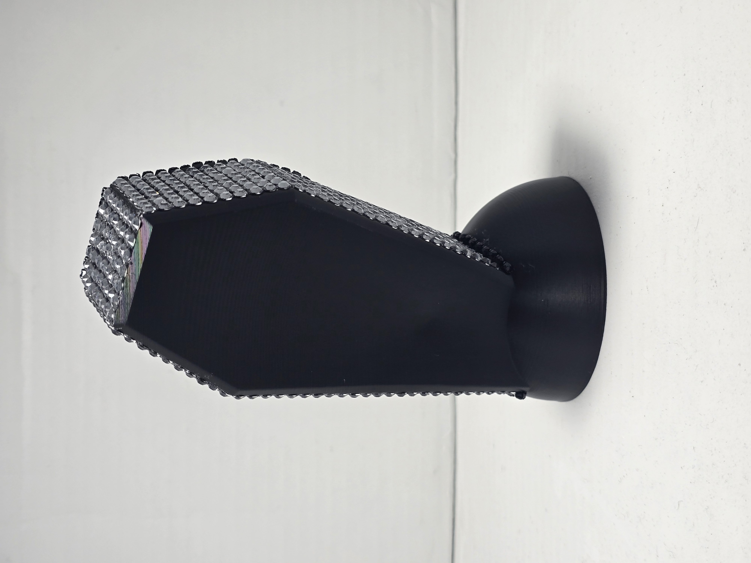 Medium Black Coffin-Shaped Decorative Piece