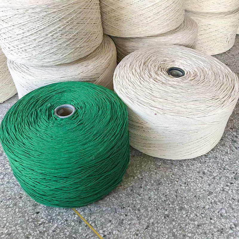 Mop Yarn Manufacturer Wholesale Ne0.5s/4 white/green Sustainable And Recycled Polyester Viscose Blended Textile Regenerated Yarn For Mop