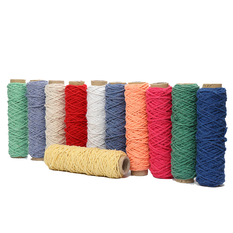 Wholesales Ne0.5s 6ply color 100% Recycled Cotton Blended Yarn for Hand Knitting Making Mops