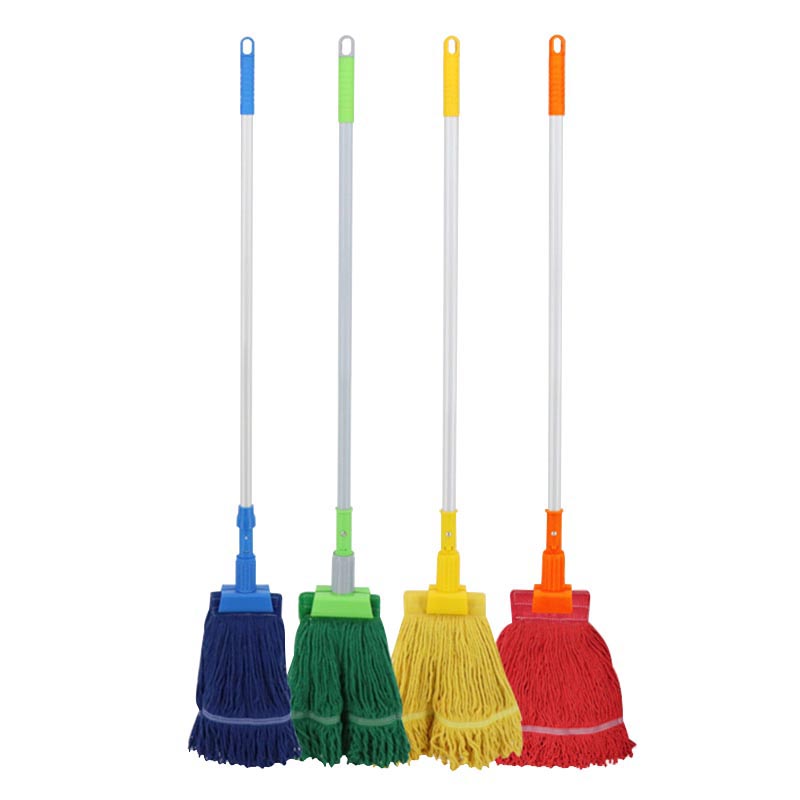 China mop Manufacturers Wholesale Colorful cotton wet mop with plastic clip
