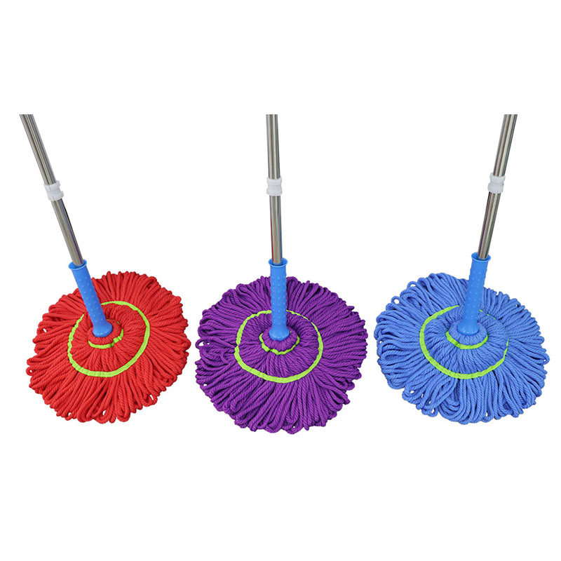 China Wholesale Extendable stainless steel handle cleaning microfiber twist floor mop