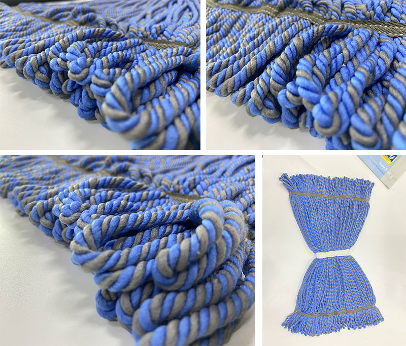 China mop Manufacturers Wholesale Blue/gray microfiber wet mop refill