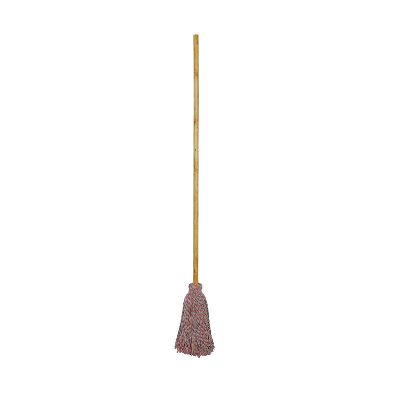 China mop Manufacturers Wholesale Wooden pole dyed cotton yarn mop