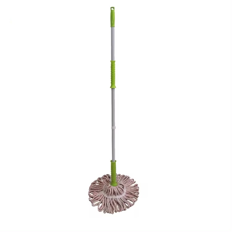 China new style colorful microfiber mop head twist mop with braided string