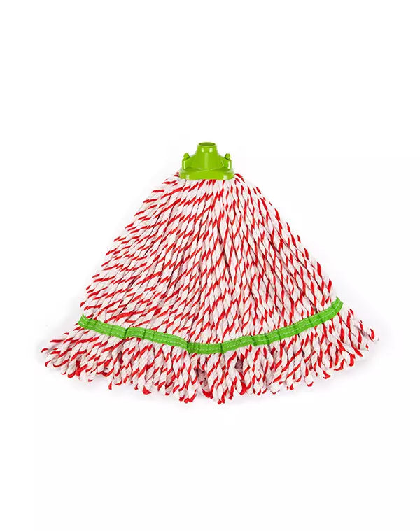 China mop Manufacturers Wholesale Red/White Floor Cleaning Microfiber Yarn Mop Head