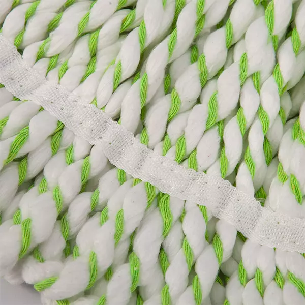 China mop Manufacturers Wholesale Green/White Floor Cleaning Microfiber Yarn Mop Head